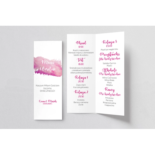 Menu Weselne Stylish Motyw 11