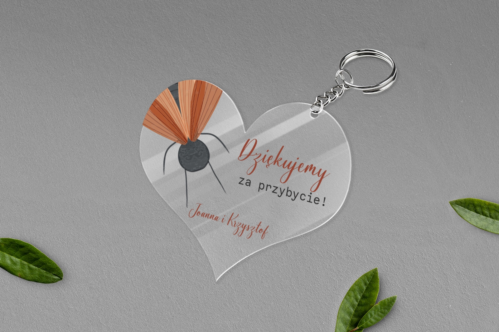 Breloki z Nadrukiem - Serce Butterflies - Motyw 2