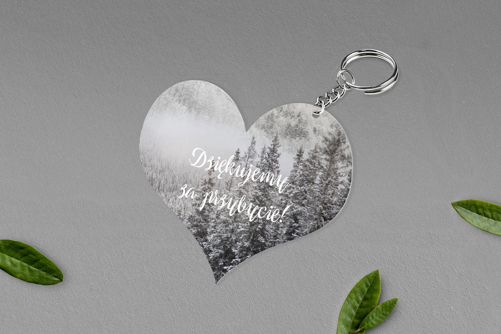 Breloki z Nadrukiem - Serce Forest - Motyw 4