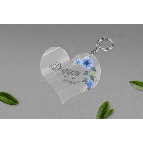 Breloki z&nbsp;Nadrukiem - Serce Akwarelowe Wianki Motyw 1