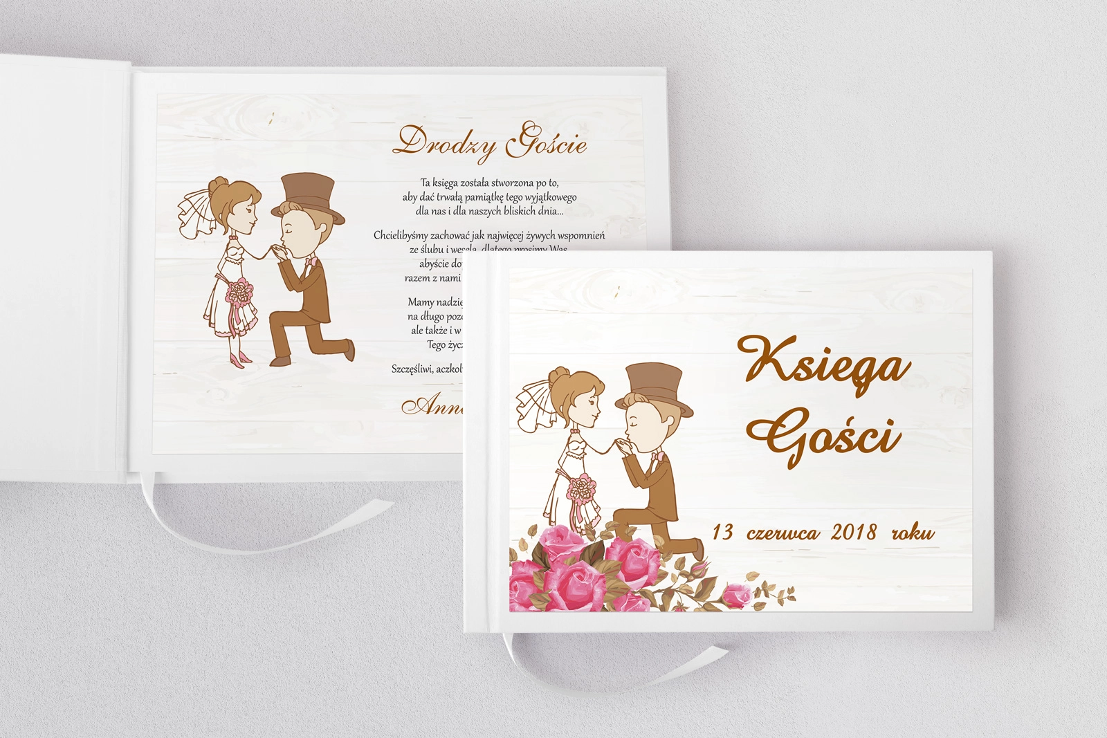 Księga Gości Weselnych Naturalna Miłość Motyw 5