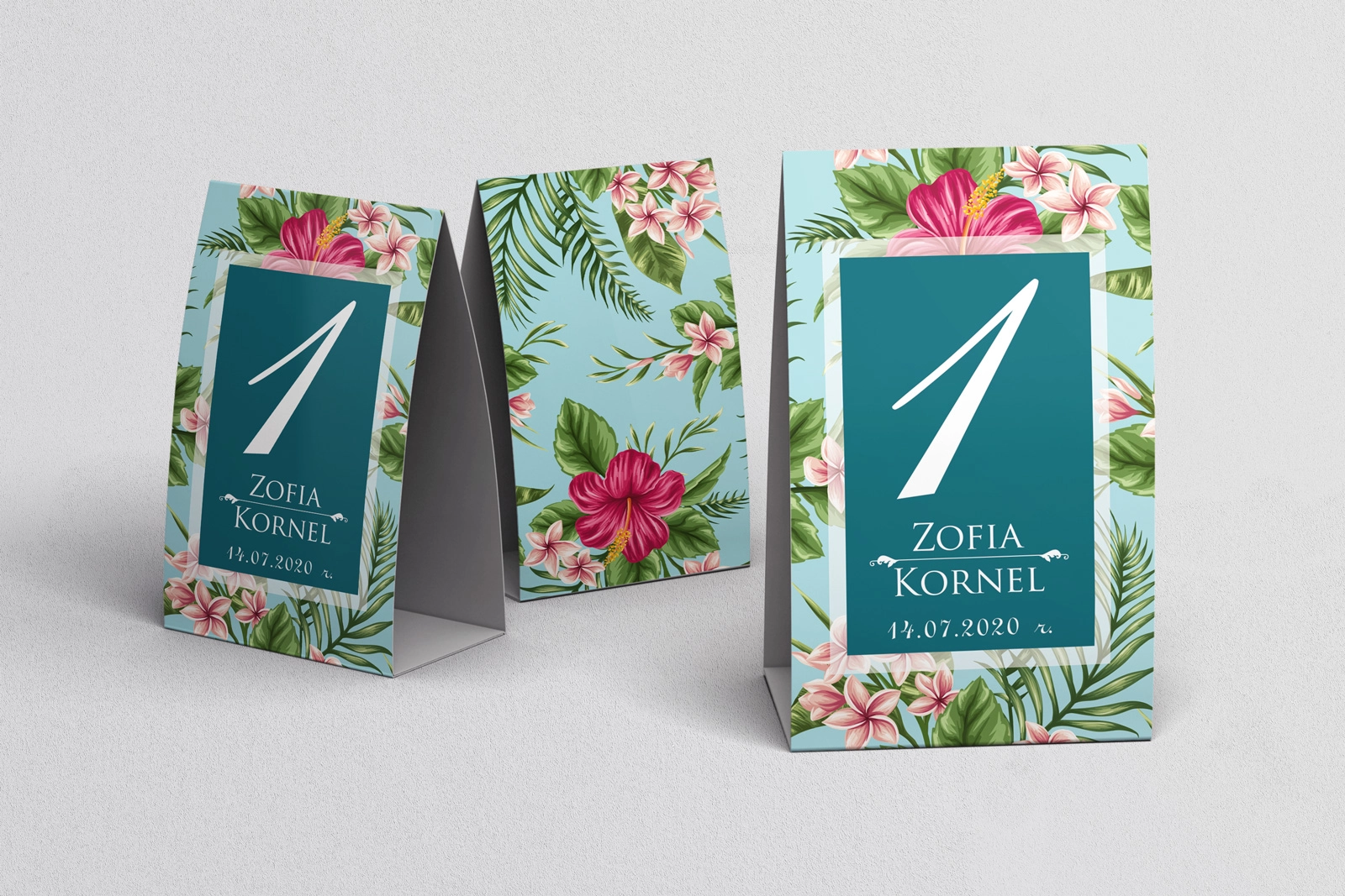 Numerki na stół Kwiatowe Pole Motyw 3