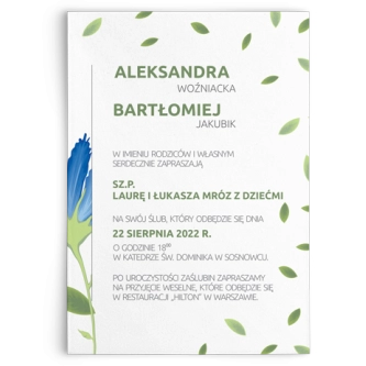 Zaproszenia ślubne Lea - Motyw 2