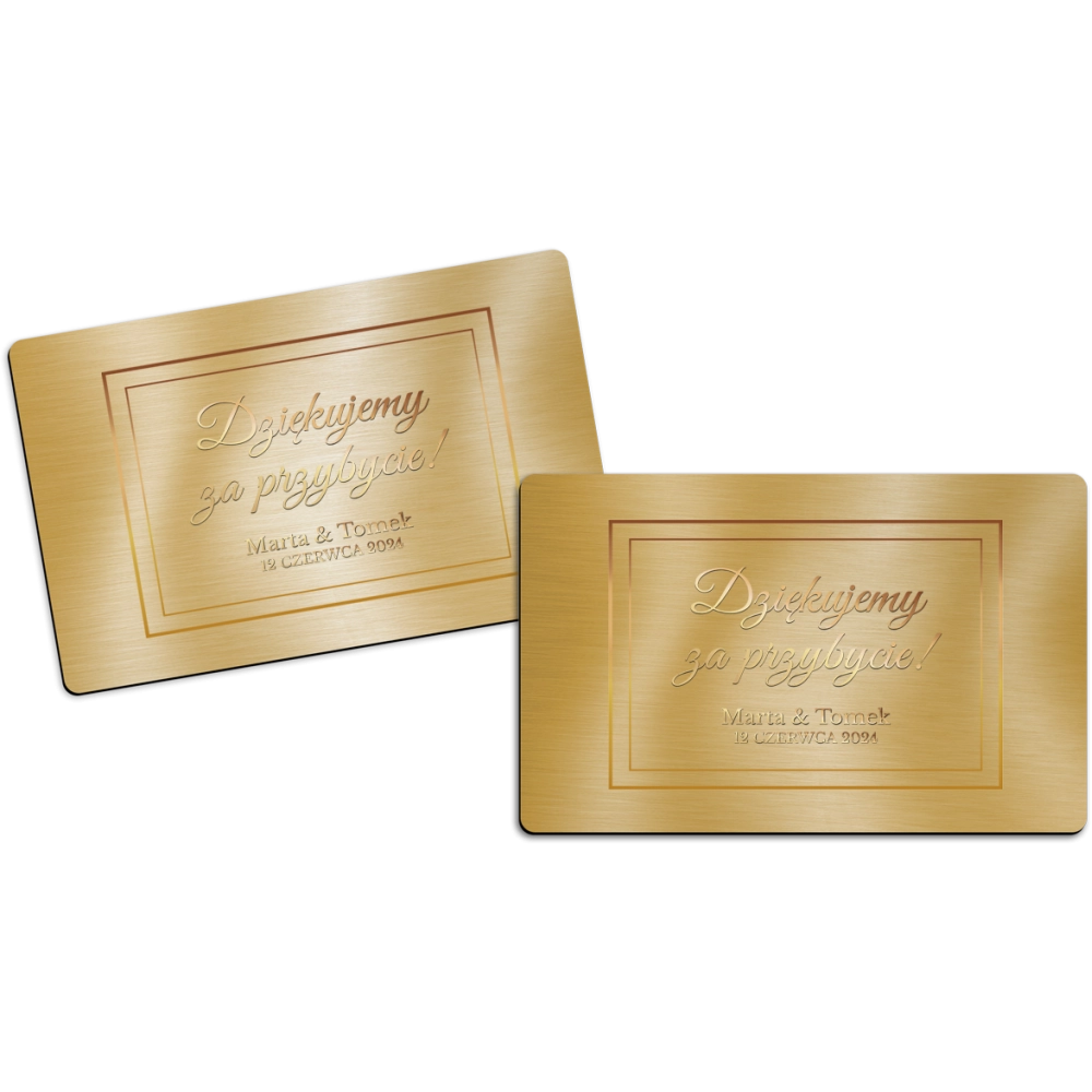 Magnes Prostokątny - Marmur & Złoto - Motyw 3