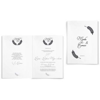Zaproszenia ślubne Alloro - Składane Motyw 2