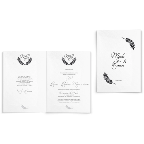 Zaproszenia ślubne Alloro - Składane Motyw 2