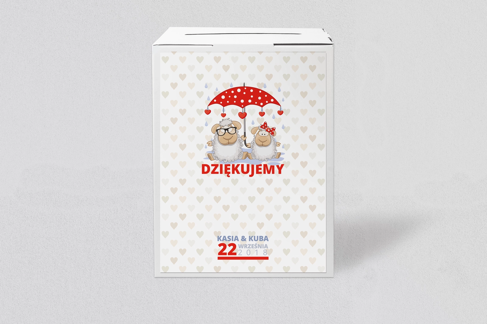 Pudełko na koperty i pieniądze Uroczy Deszcz Motyw 12