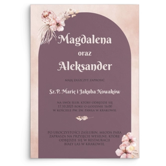 Zaproszenia ślubne Loretta - Motyw 3
