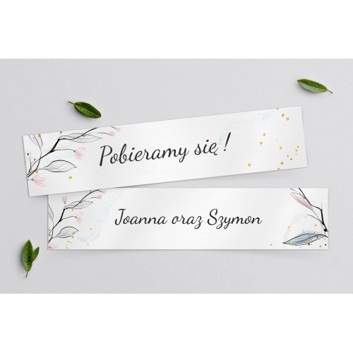 Tablice Rejestracyjne 2 szt. - Watercolor Wedding Motyw 3