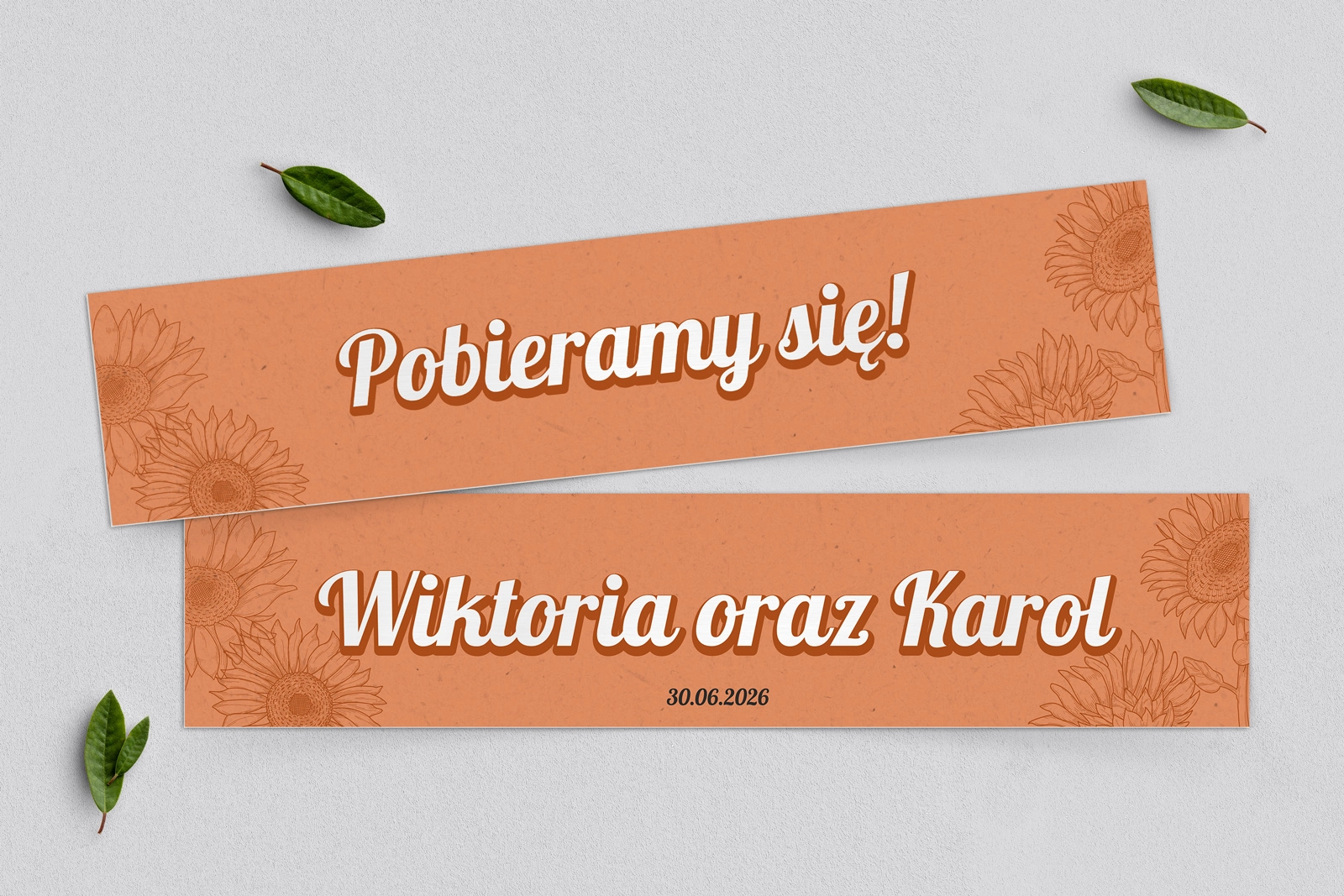 Tablice Rejestracyjne 2 szt. - Sunflowers Motyw 2