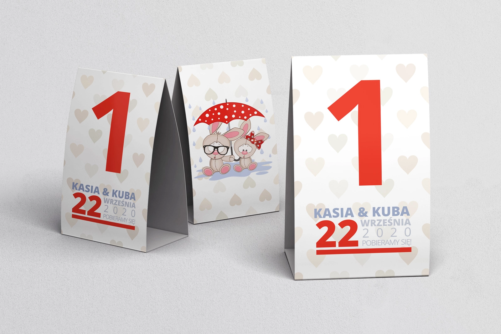 Numerki na stół Uroczy Deszcz Motyw 4