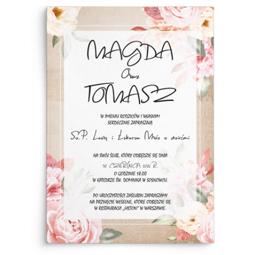 Zaproszenia ślubne Mgiełka - Motyw 2