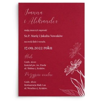 Zaproszenia ślubne Papers - Motyw 2