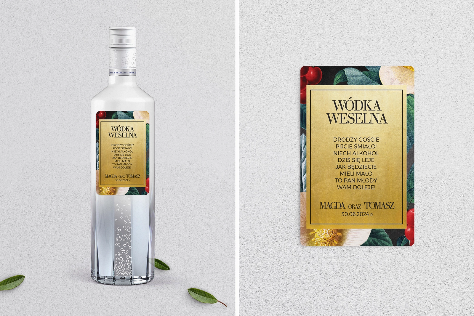 Naklejki na alkohol - Amore - Motyw 1