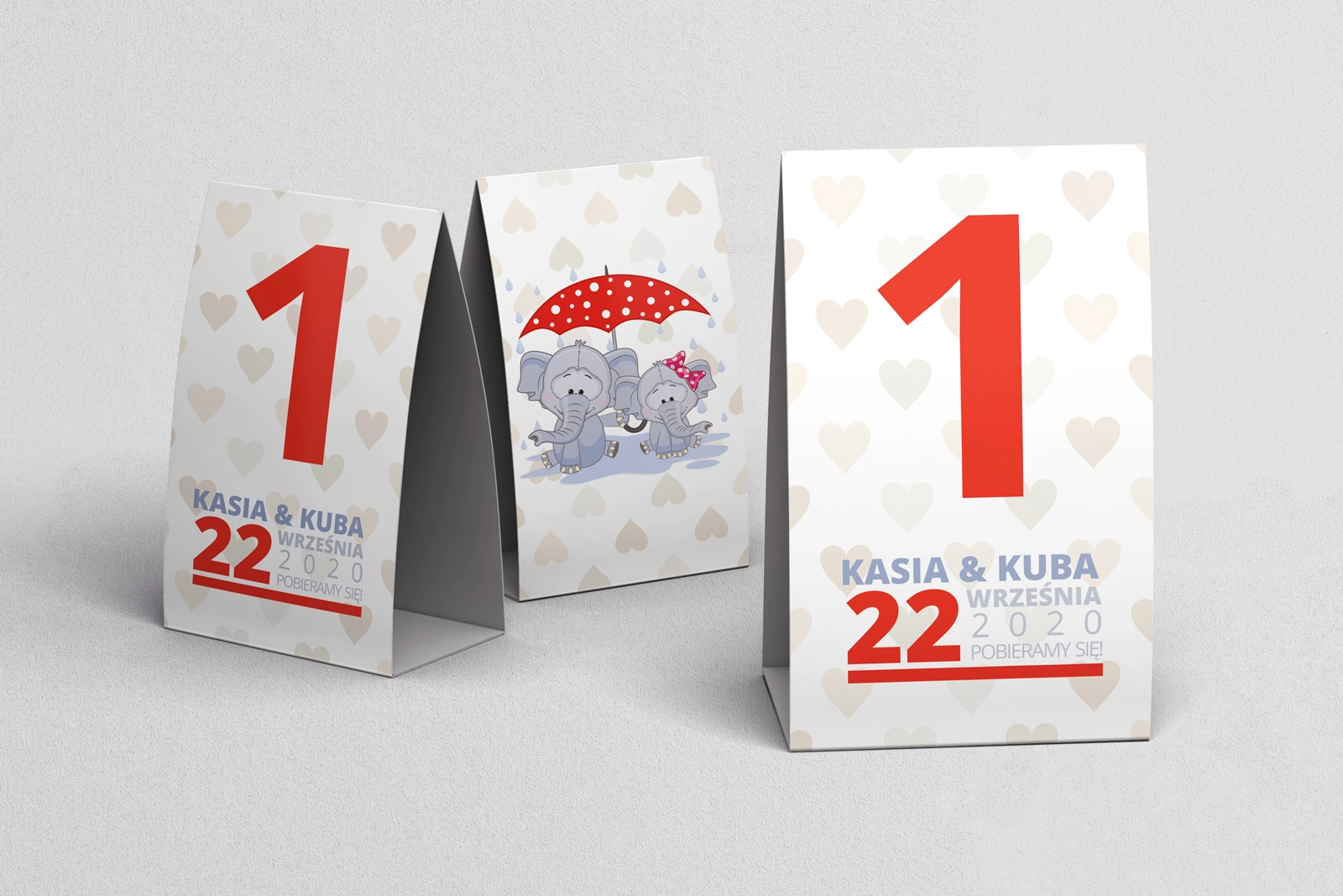 Numerki na stół Uroczy Deszcz Motyw 9