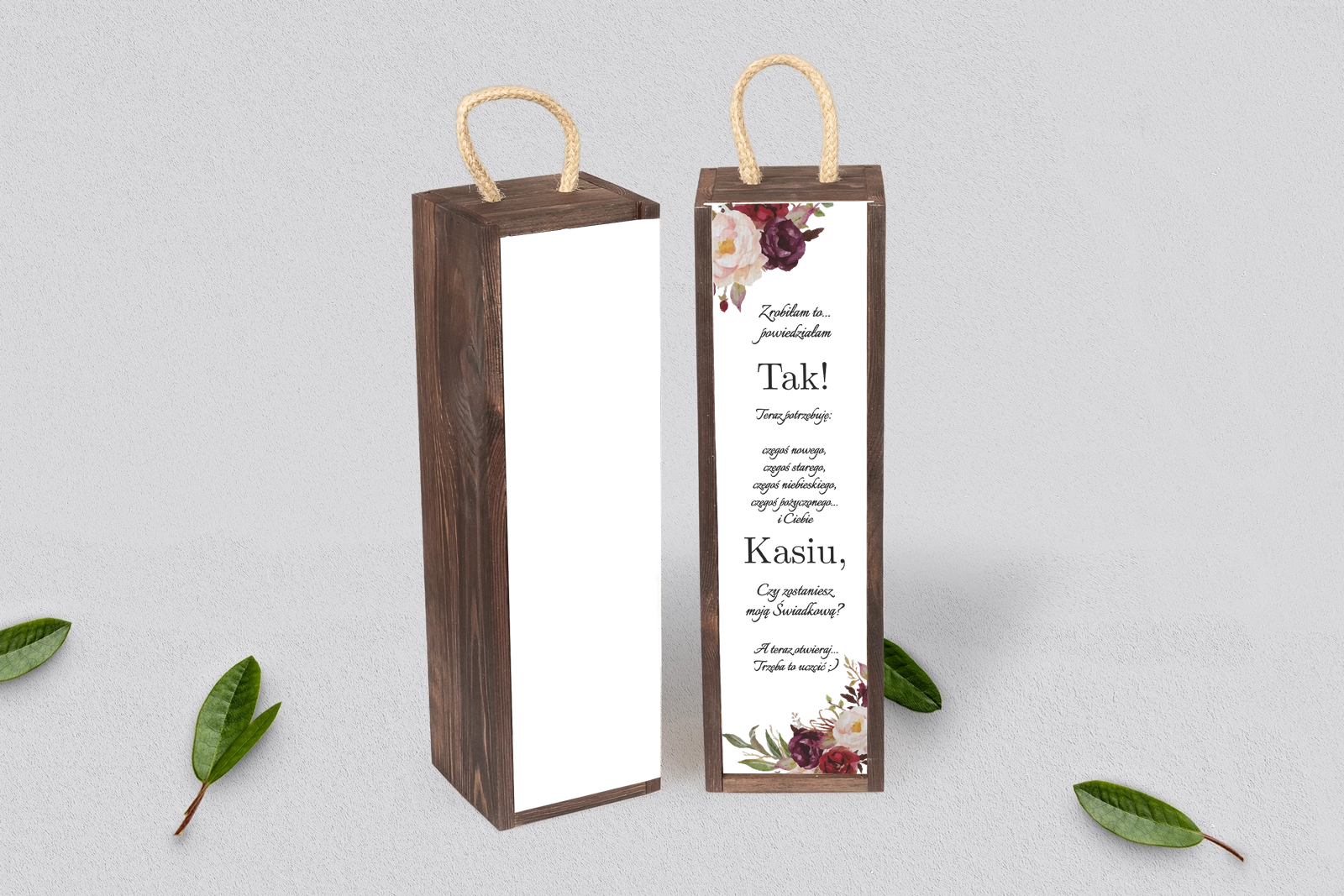 Prośba o Świadkowanie - SNW Akryl brązowa Fabello Motyw 2