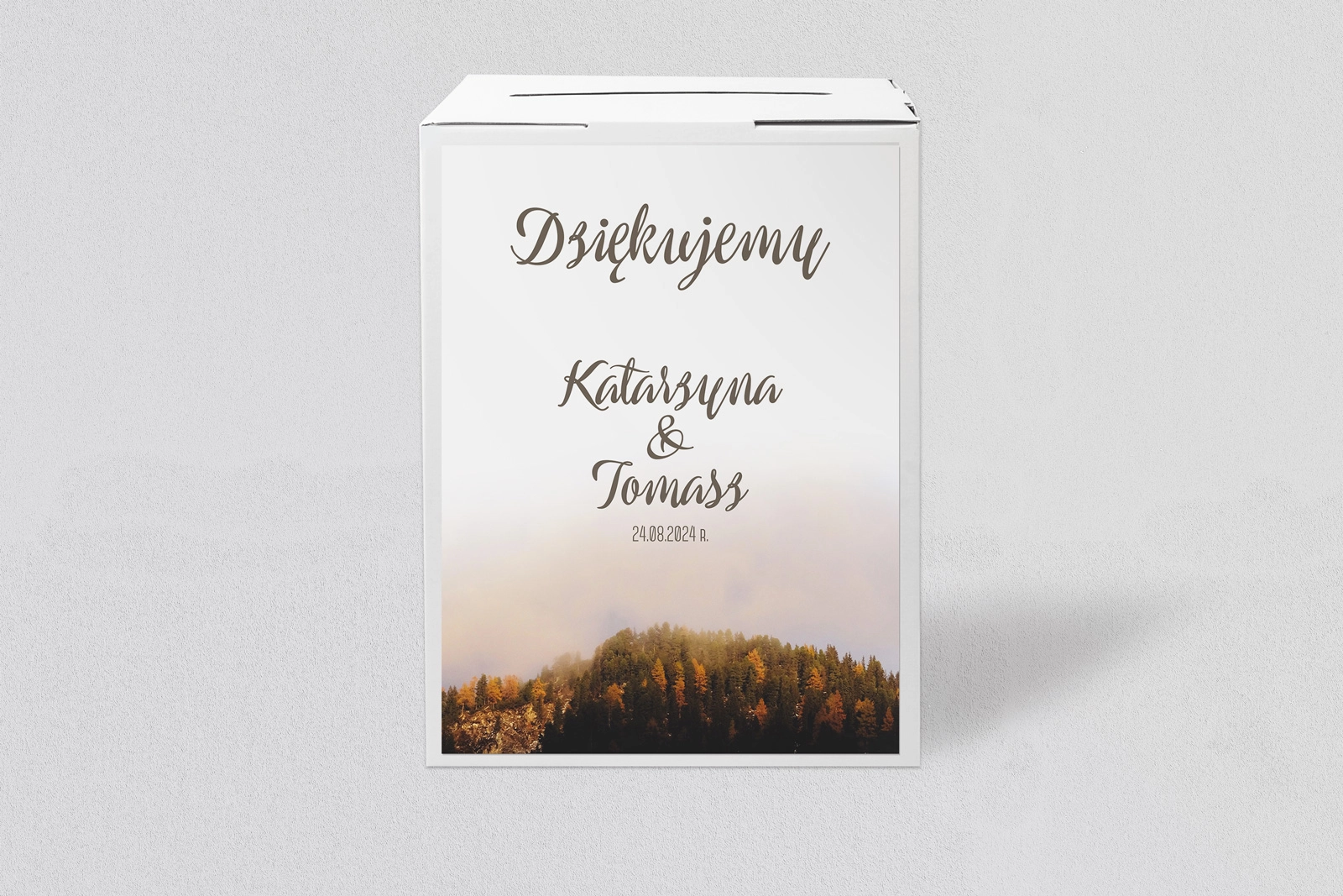 Pudełko na koperty i pieniądze Forest - Motyw 3