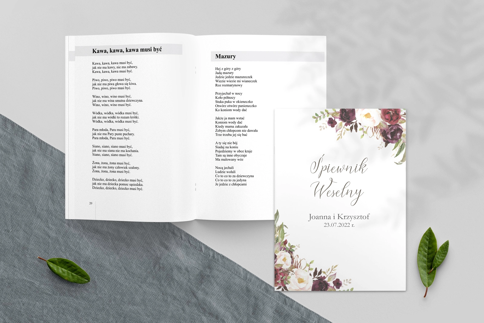 Śpiewnik Weselny - PasteLove Motyw 3