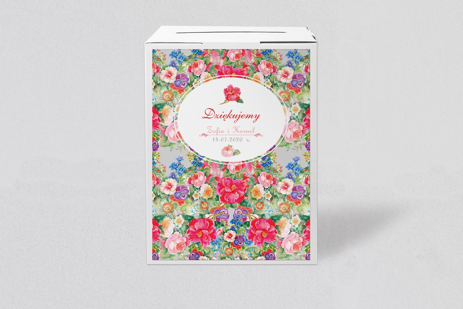 Pudełko na koperty i pieniądze Pobieramy się Motyw 1