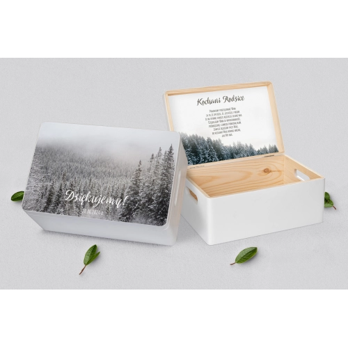Skrzyneczka dla Rodziców - biała Forest - Motyw 4