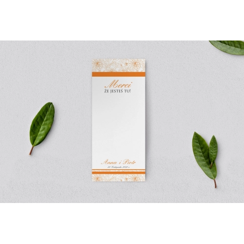 Podziękowanie Merci - Karteczka Ornaments - Motyw 7