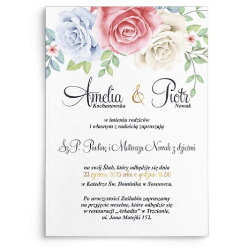 Zaproszenia ślubne Geometryczne Serce - Motyw 3