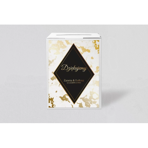 Pudełko na koperty i pieniądze Marmur & Złoto Motyw 5