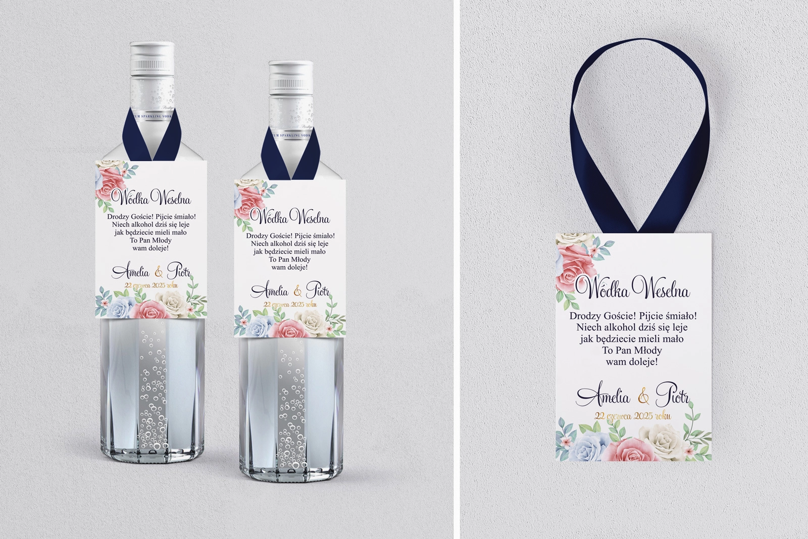 Zawieszka na alkohol Geometryczne Serce - Motyw 3